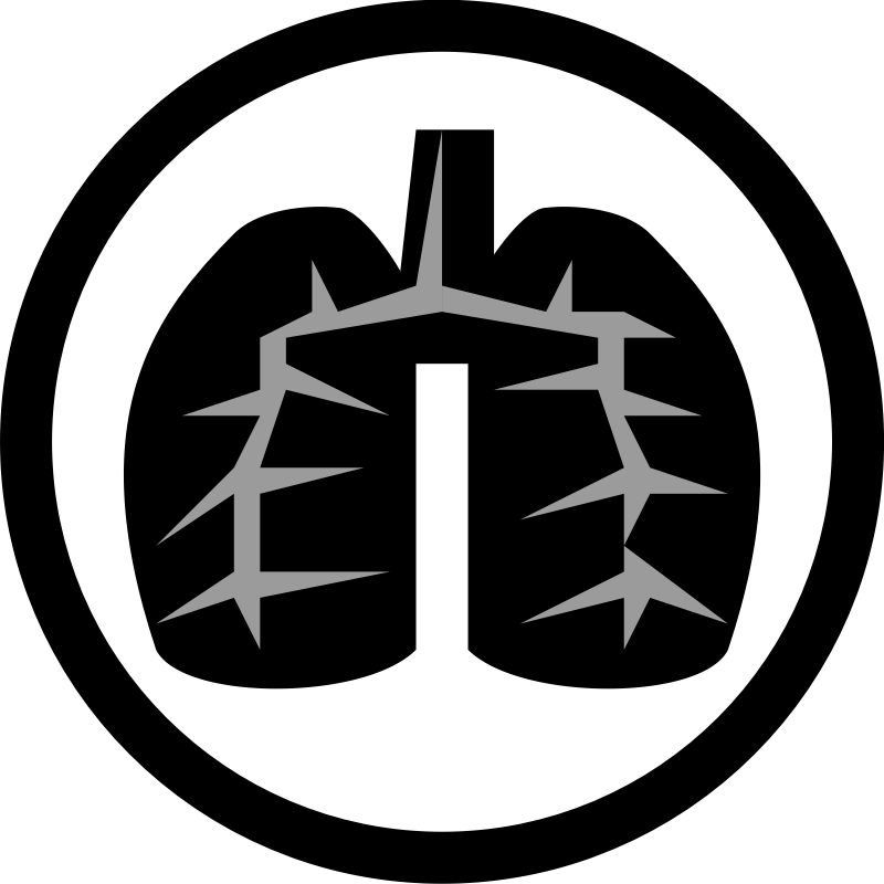 Clipart - Black Lung Icon