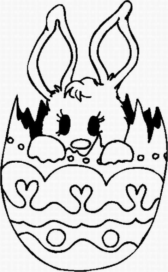 8 Free Printable Easter Bunny Coloring Pages With Eggs