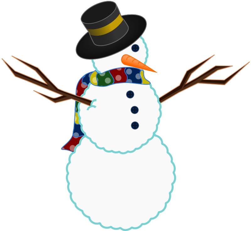 Snowman Clipart Page Dividers