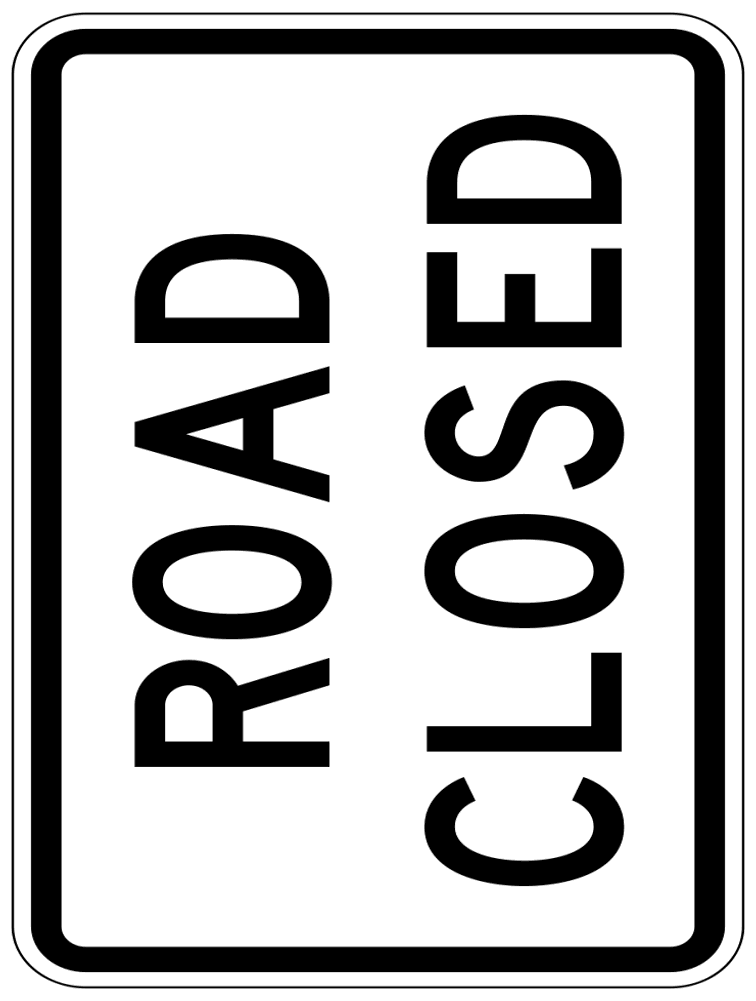Road Closed Sign Page Clip Art Download