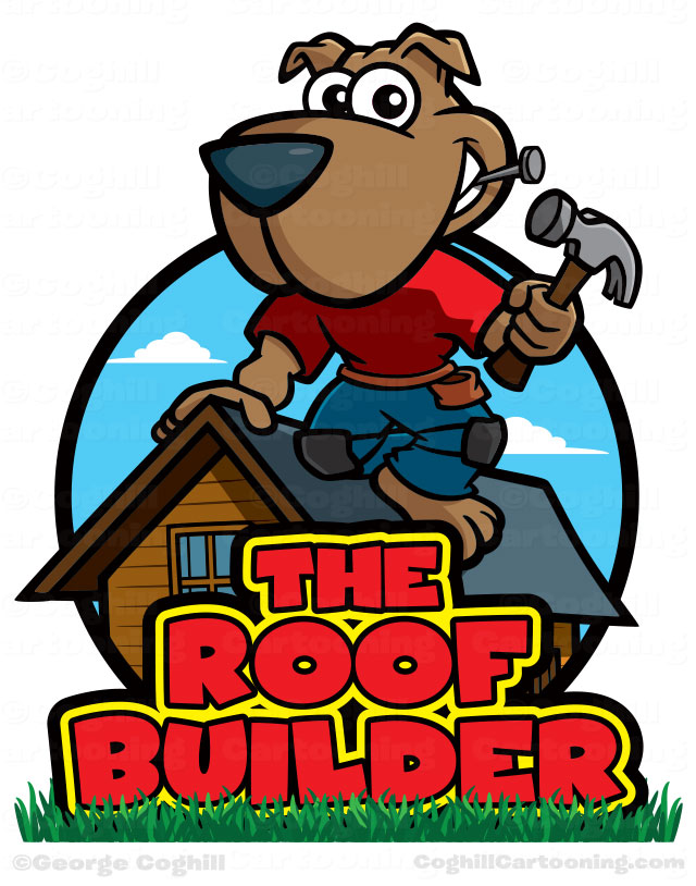 Carpenter Dog Cartoon Logo - The Roof Builder   Coghill ...