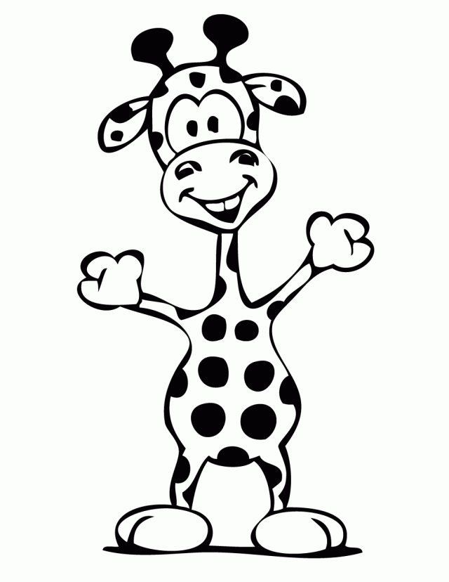 Baby Giraffe Drawing ClipArt Best 14242 Cartoon Giraffe Coloring Pages