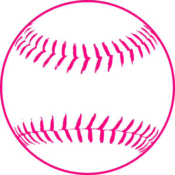 Pink Softball clip art - vector clip art online, royalty free ...