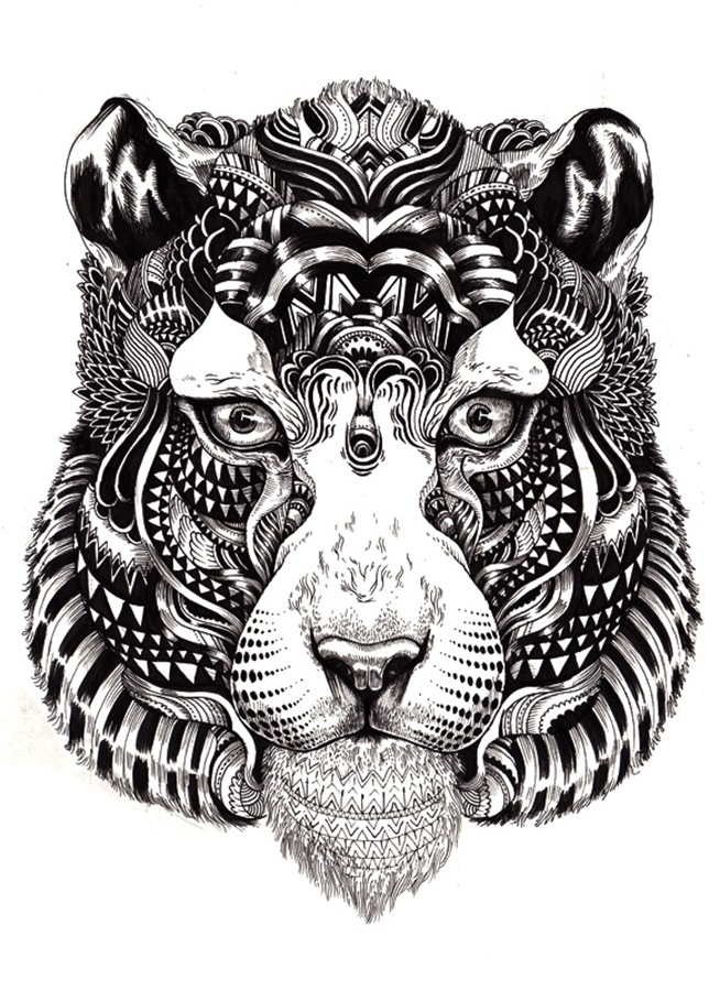 The Animal Spirits Within: Black and White Tribal Totem Animal Art ...