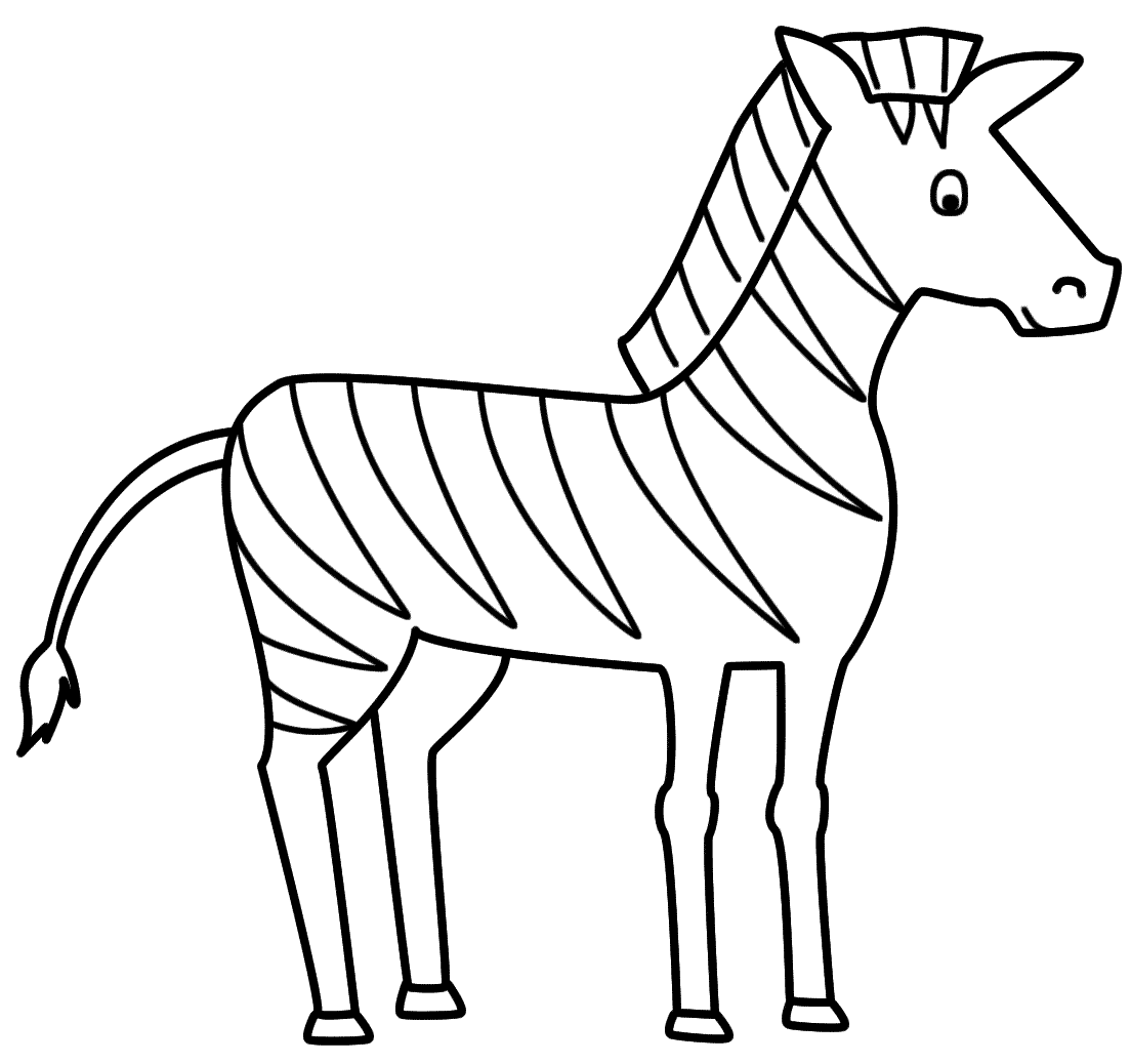 Zebra Coloring Pages - Drawing Kids