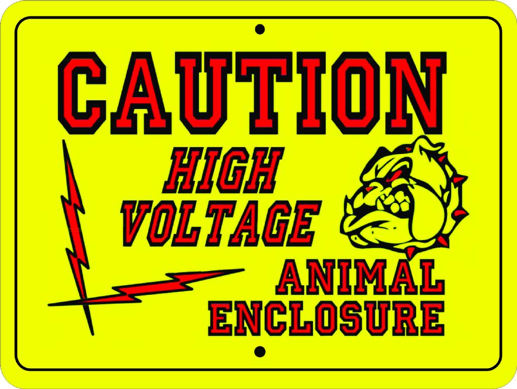 Electric Fence Alert - 068: (3) Animal Containment Caution Signs