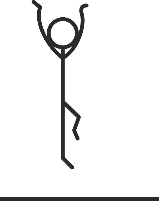 Clipart - Stick figure jumping