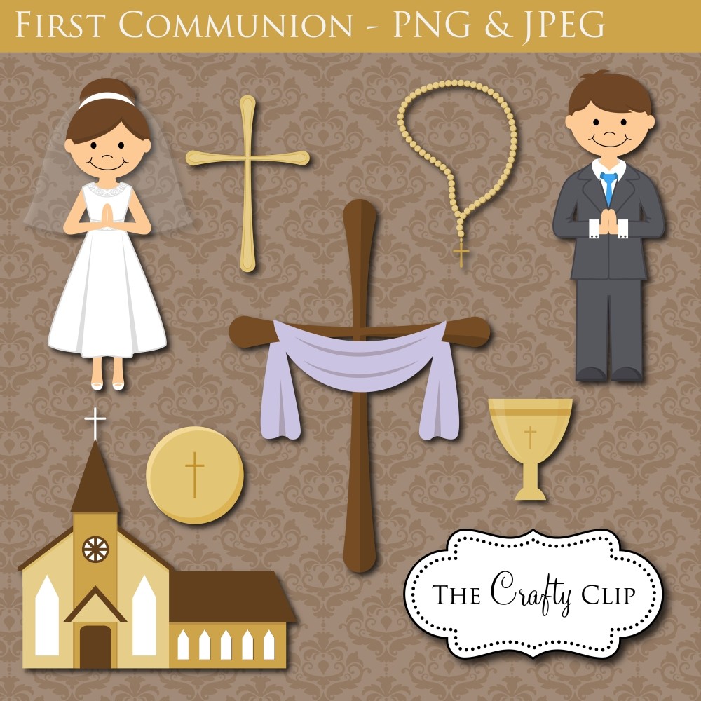 First Communion Clipart Set by TheCraftyClip on Etsy