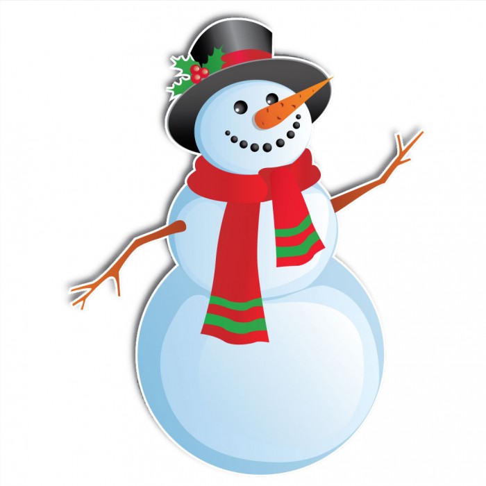 Christmas Snowmen Stand Up Yard Decorations – Includes 6 short stakes