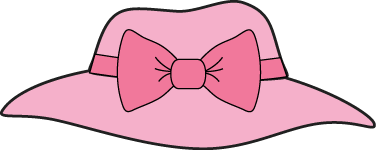 Pink Girls Hat With a Bow Clip Art - Pink Girls Hat With a Bow Image
