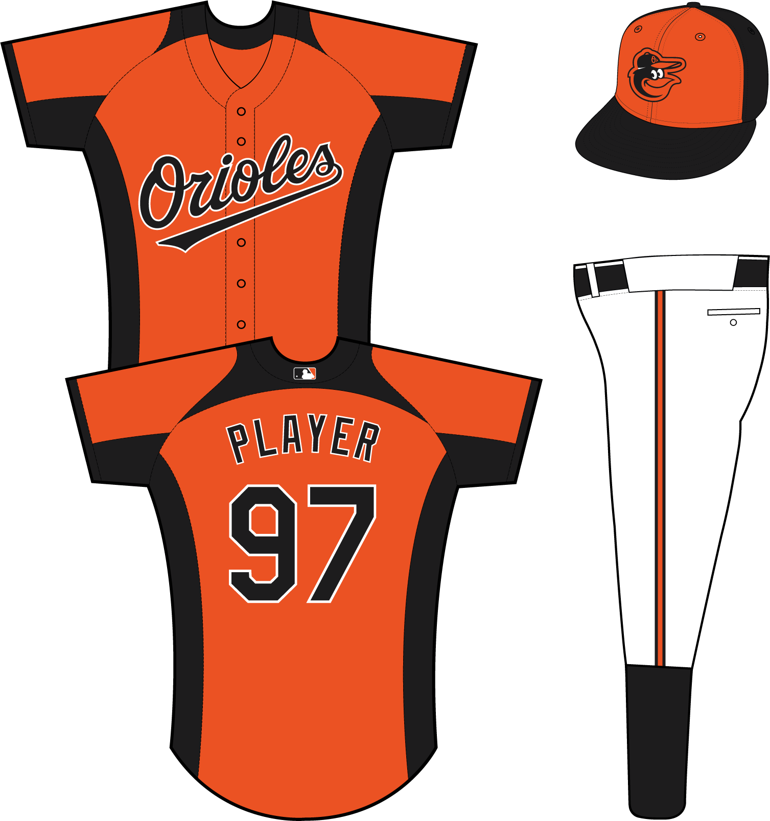 Baltimore Orioles Practice Uniform - American League (AL) - Chris ...