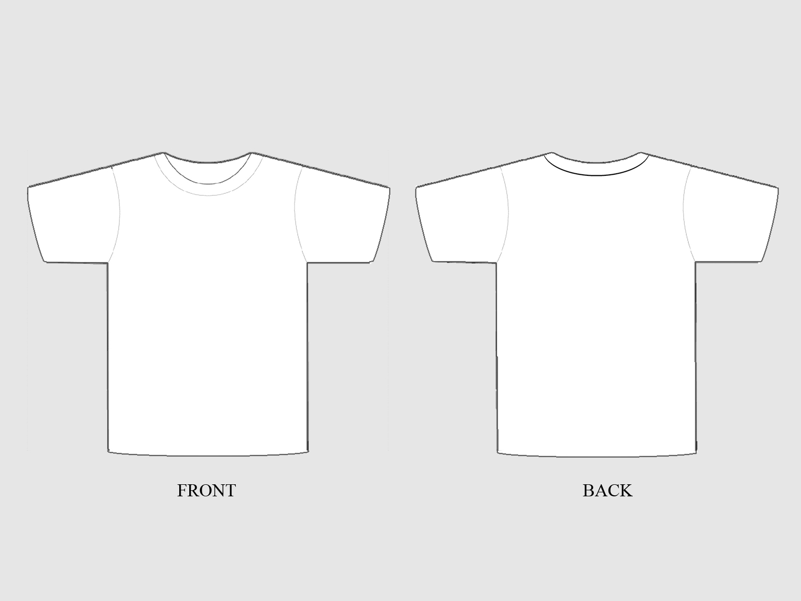 T-shirt printing template