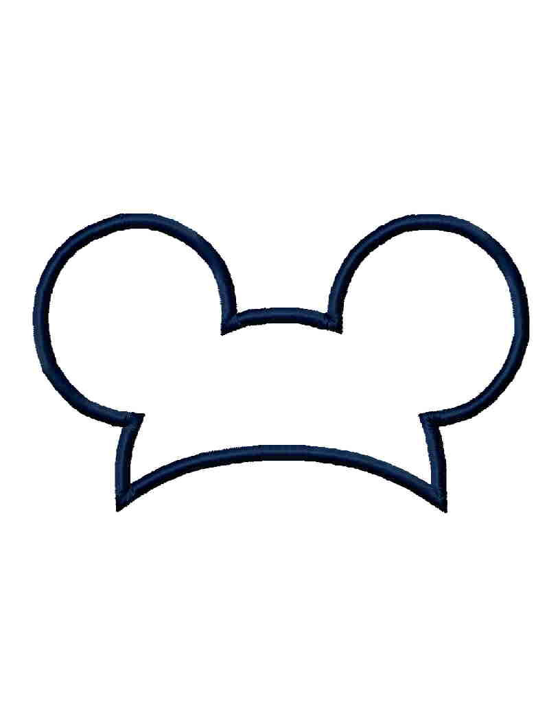 mickey mouse ears outline clip art - photo #11