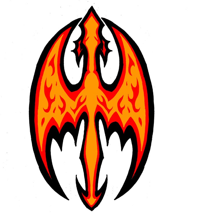 Fire Dragon Tribal Tattoo Designs Clipart - Free Clip Art Images