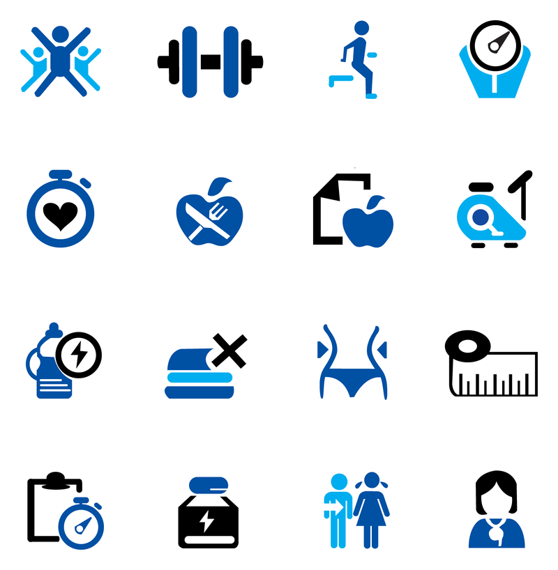 Fitness and exercise icons - Free Vector Download | Qvectors.