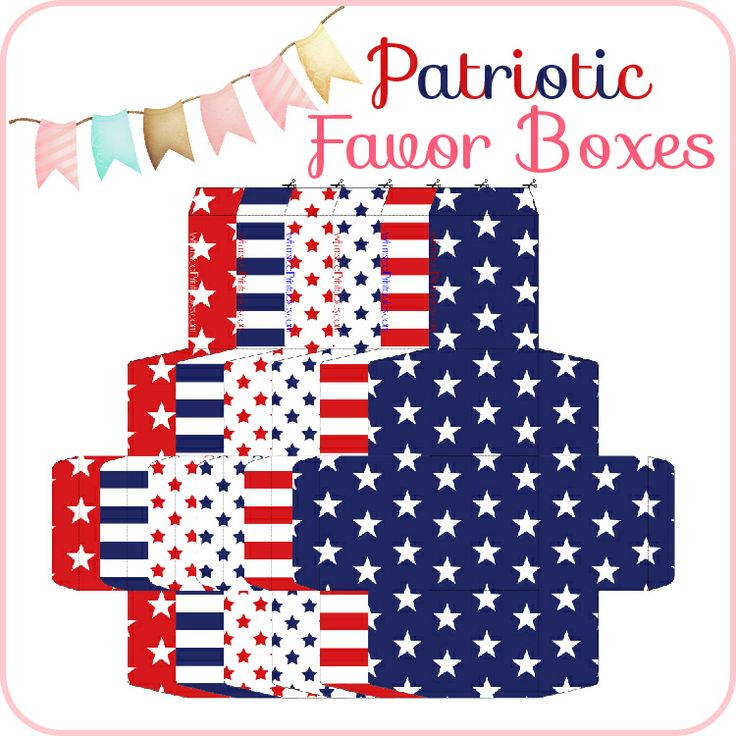 FREE Patriotic Boxes | 4th Of July | Pinterest