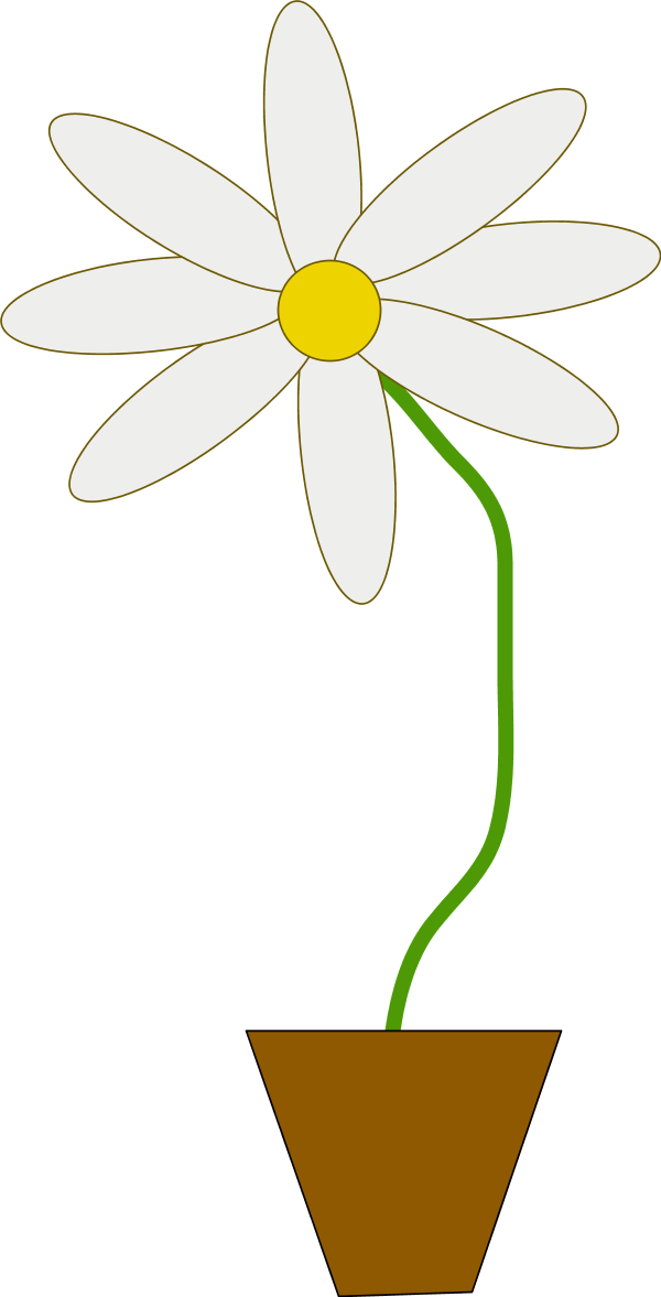 flower in a pot - vector Clip Art
