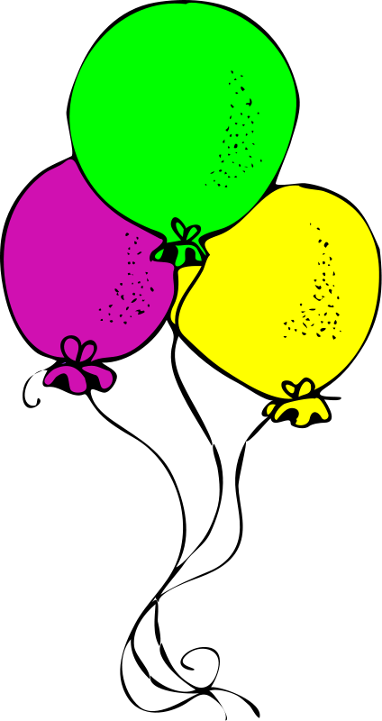 birthday party balloons clip art