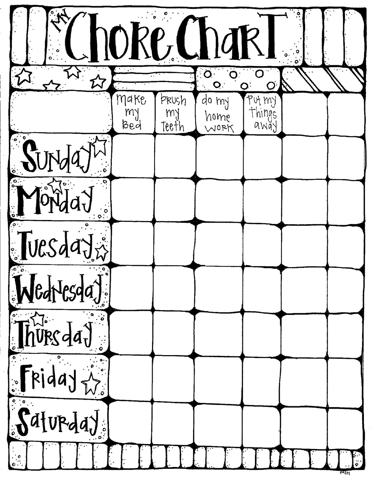 MelonHeadz: Chore Chart for Holly