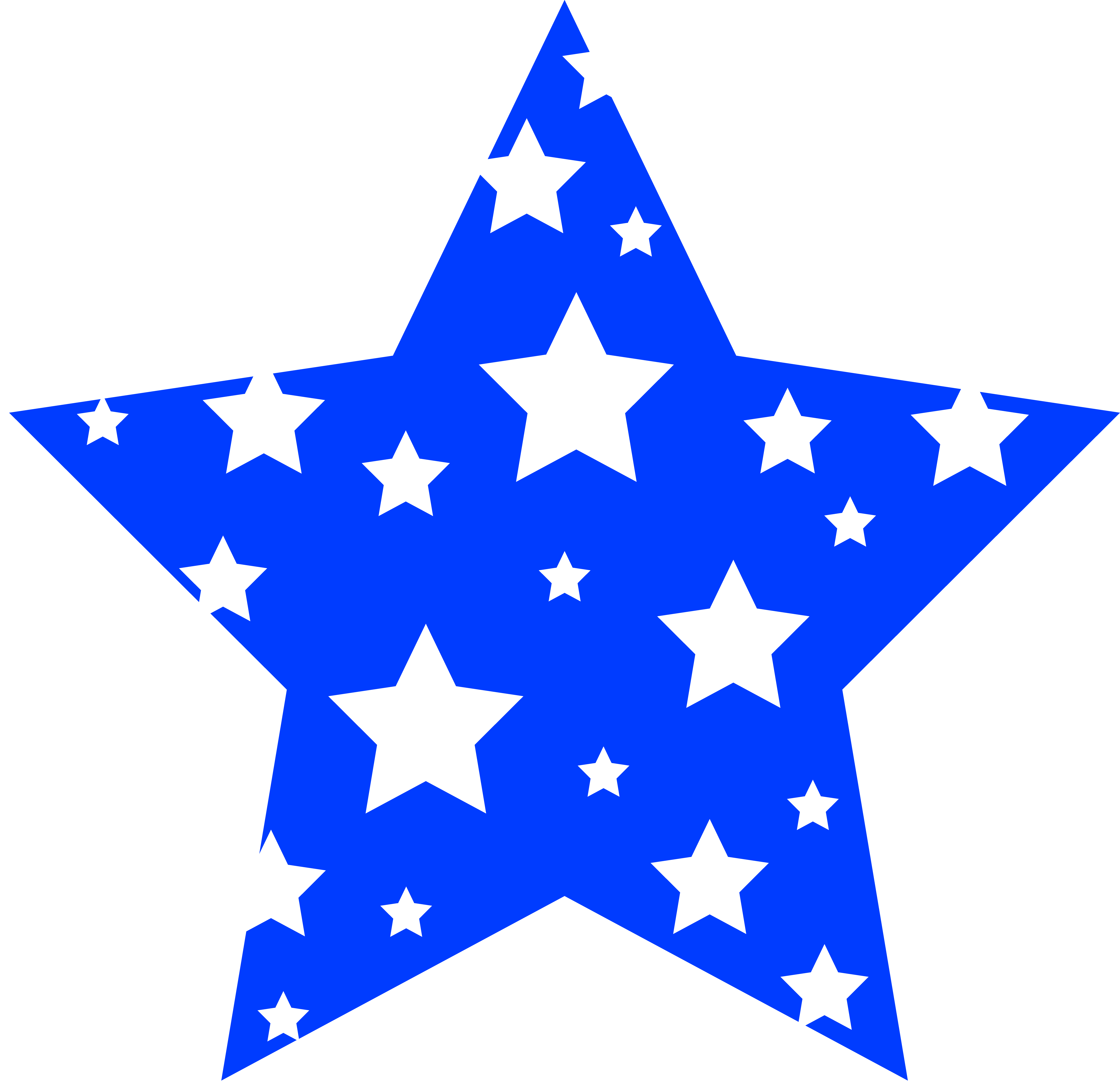 Blue Star Patterned With White | Clipart Panda - Free Clipart Images