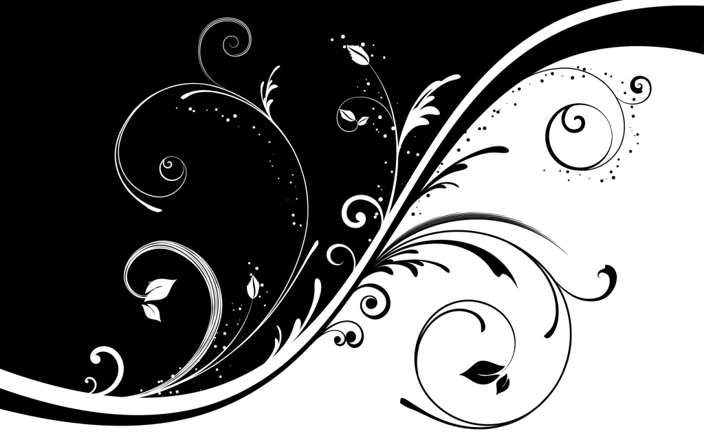 Free Black And White Flower Wave Patterns Backgrounds For ...