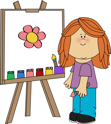 clipart girl painting - photo #1