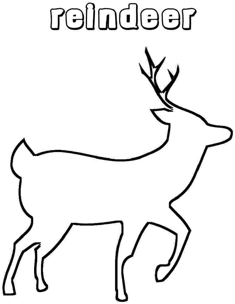 Printable Christmas Santa Deer Coloring Sheets For Kids 4458#