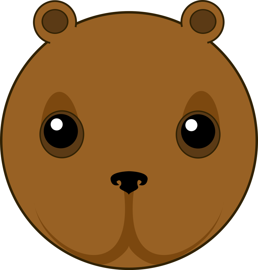 Cute bear head SVG Vector file, vector clip art svg file ...