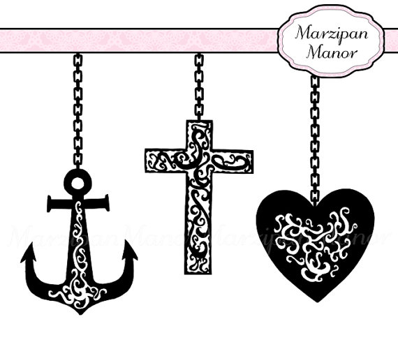 Digital Clipart Silhouette Faith Hope and by MarzipanManor ...