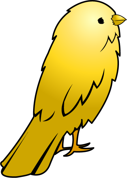 Free Clip-Art: Animals » Pets » Yellow Bird