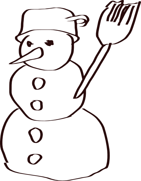 Snowman Sketch clip art - vector clip art online, royalty free ...