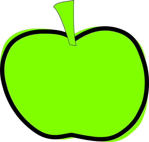 Green Apple clip art - vector clip art online, royalty free ...