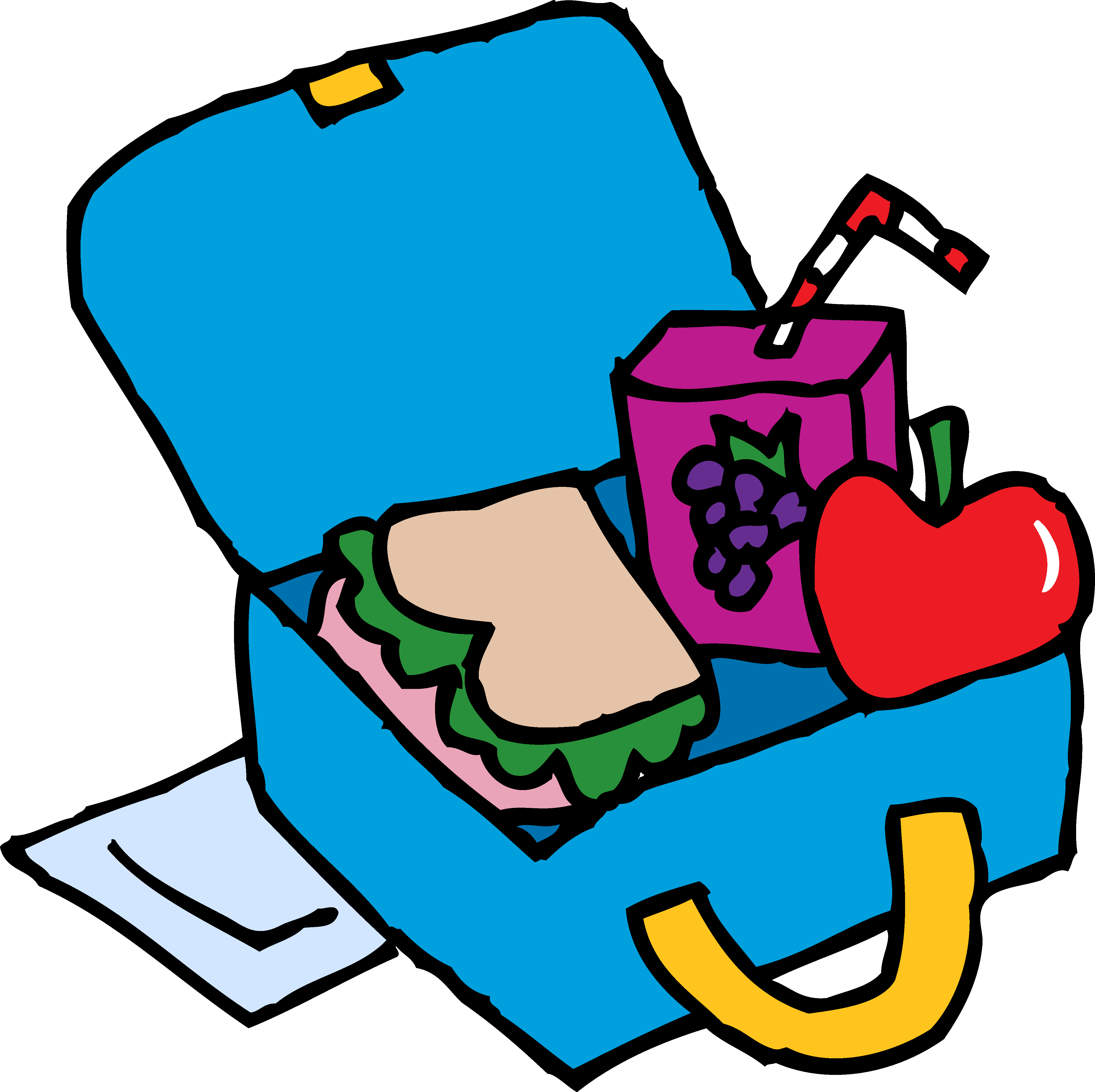 Blue School Lunchbox Clipart - Free Clip Art