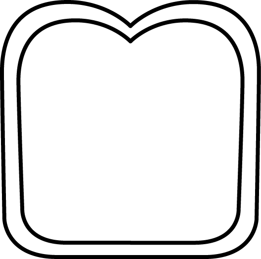 Black and White Slice of Bread Clip Art - Black and White Slice of ...