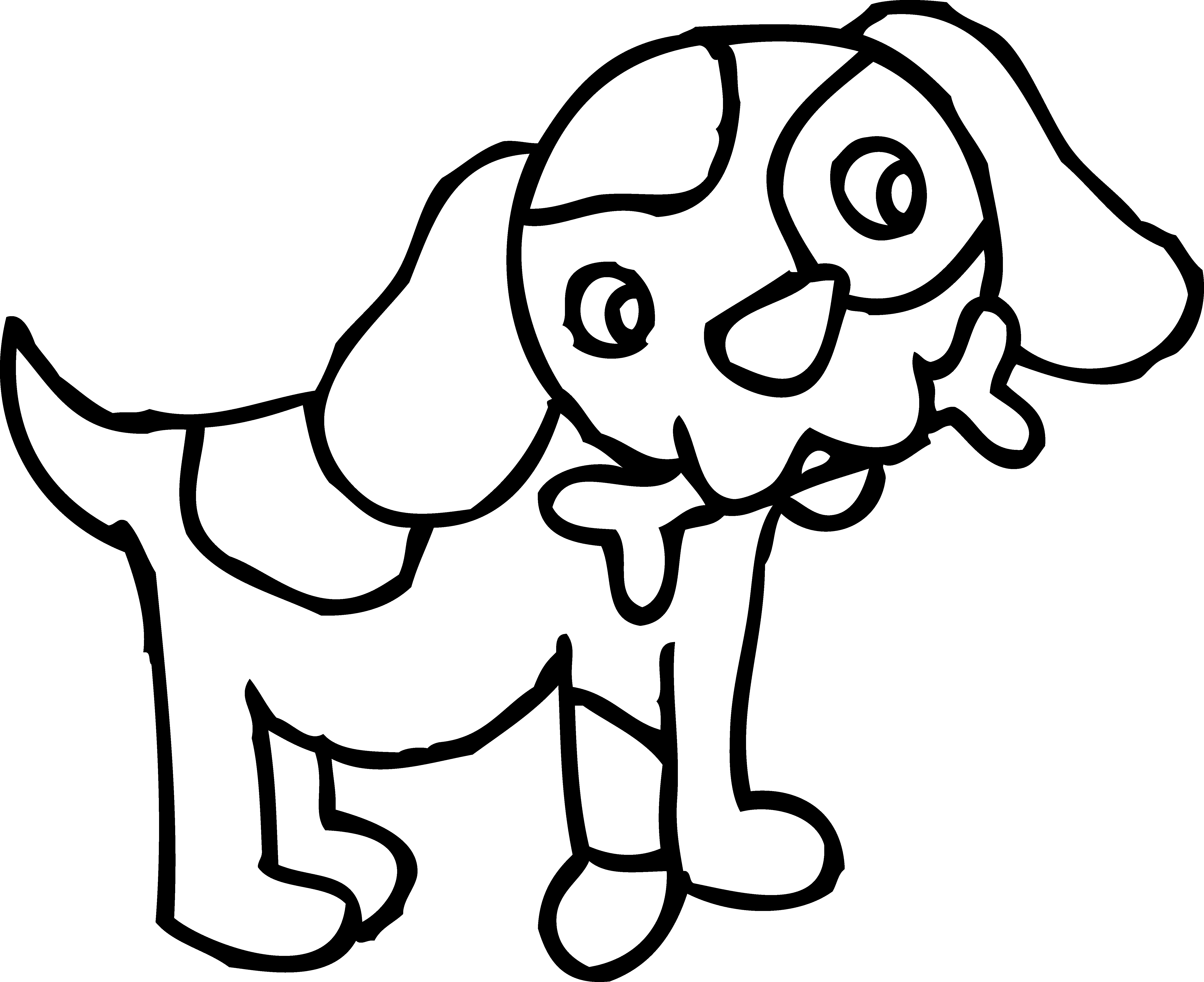 Puppy Clipart Black And White - Cliparts.co