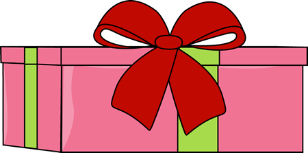 Pink Christmas Gift Clip Art - Pink Christmas Gift Image