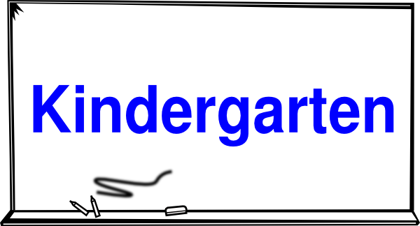 Kindergarten Blackboard clip art - vector clip art online, royalty ...