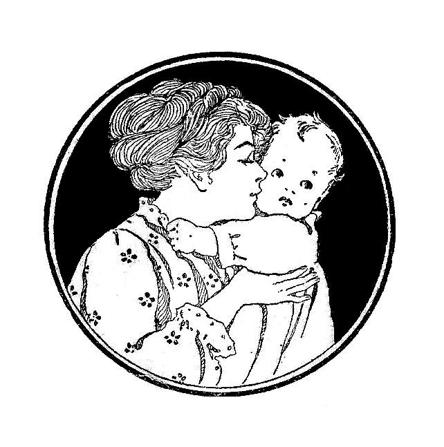 Antique Images: More Baby Clip Art: Antique Illustration of Mother ...