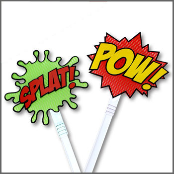 POW And SPLAT Flyswatter Set: Swat Insects Like A Superhero ...