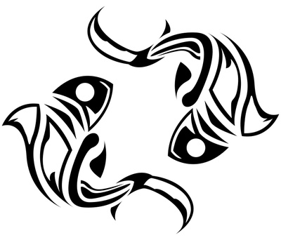 Pisces Tribal Tattoo Design Two Fishes Clipart | Just Free Image ...