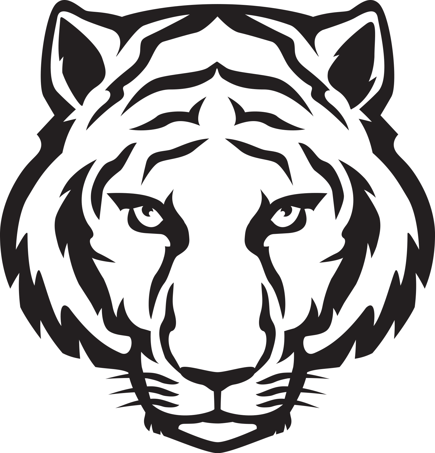 Tiger Eyes Black And White | Clipart Panda - Free Clipart Images