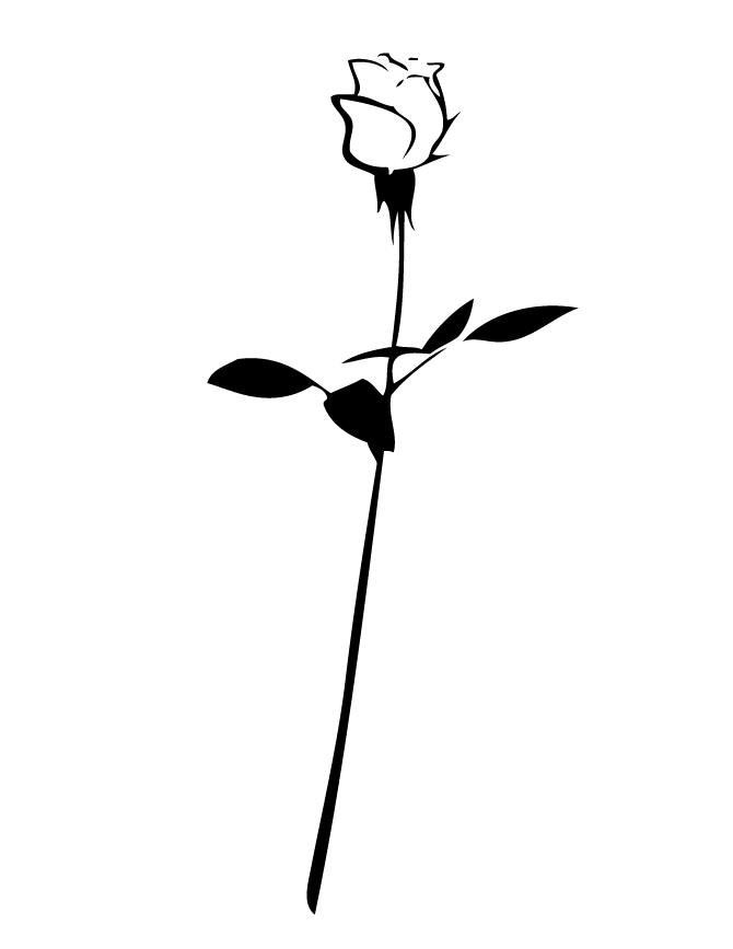 Long Stem Rose Coloring Page | Free Printable Coloring Pages ...