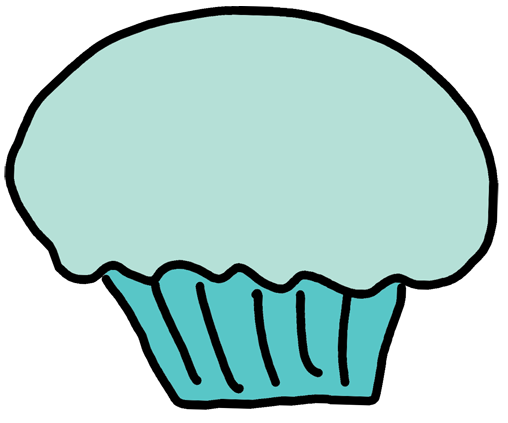Black and White Cupcake Clipart | Cupcake Clipart
