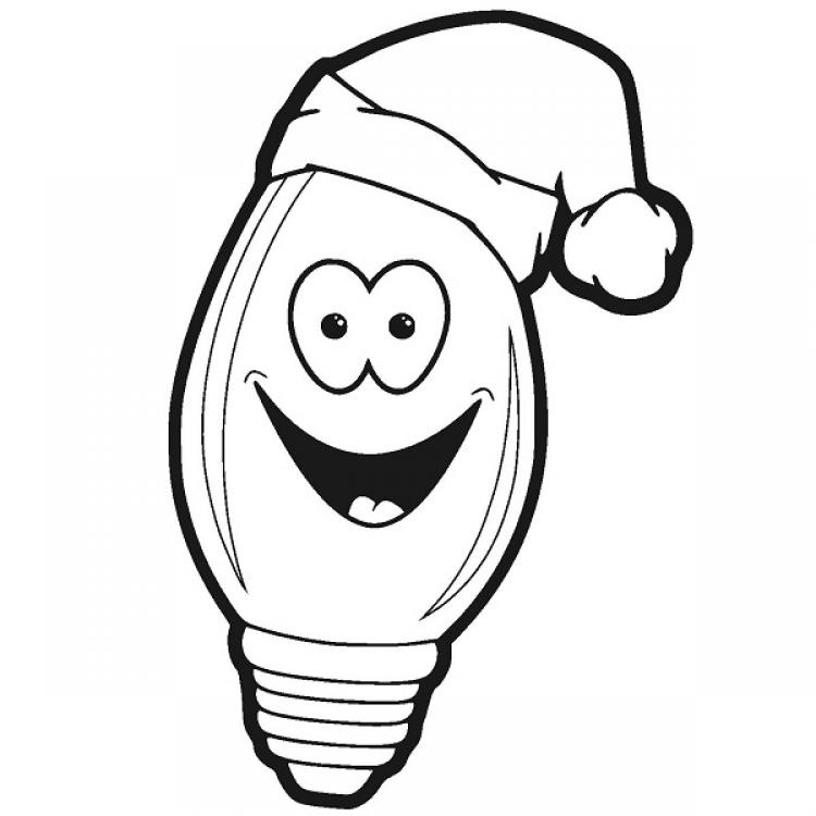 Christmas Light Bulb Stamp | WhiteClouds