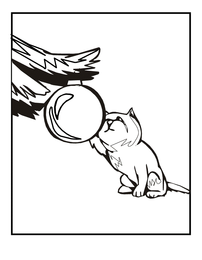Christmas Kittens Colouring Pages Clipartsco