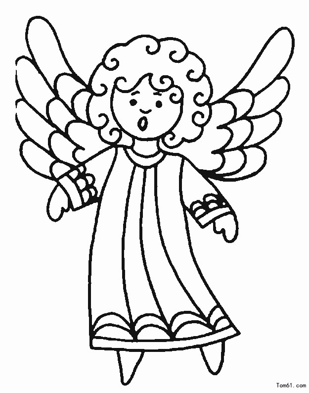 How to draw a beautiful angel 5 - Stick figure-Children's paintings
