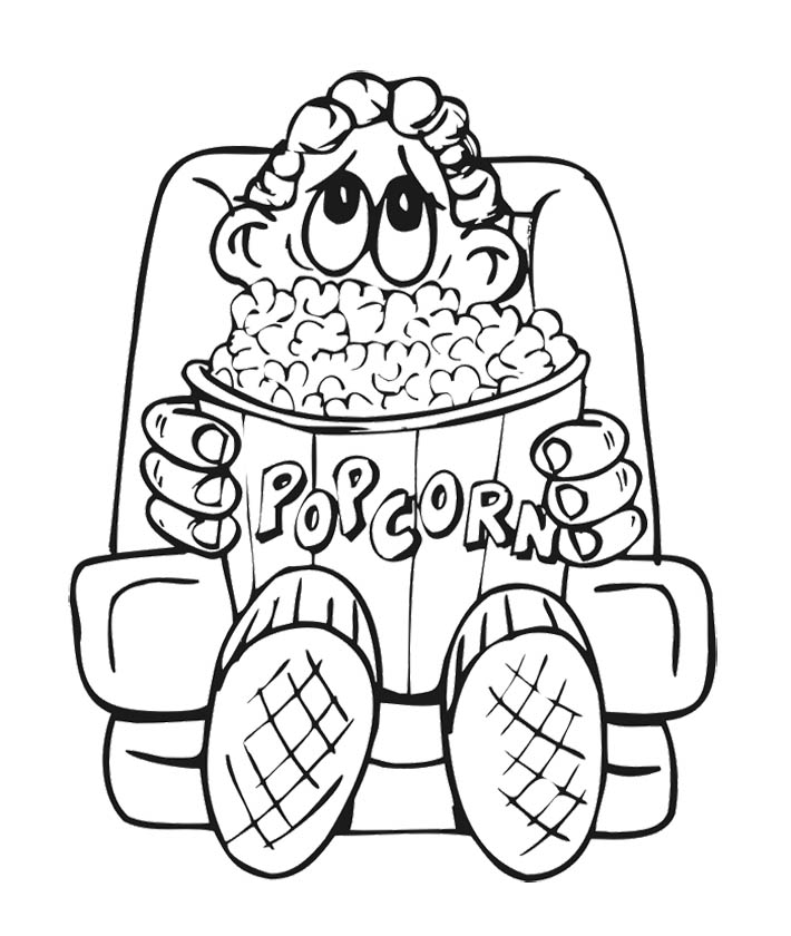 Gallery For > Popcorn Box Coloring Page