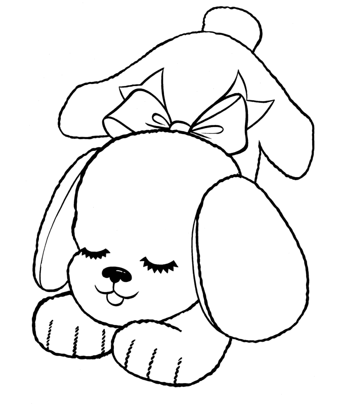 Toy Stuffed Dog Coloring Pages | Toy stuffed animal Coloring Page ...