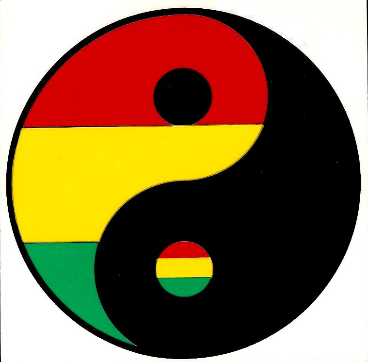 Reggae Rasta Yin Yang Sticker, Rasta Decals, Reggae Decals, Rasta ...