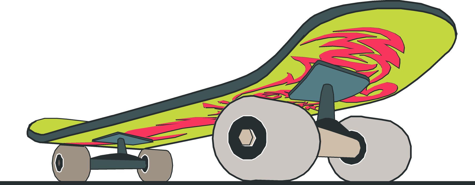 Skateboard close up with design Free Vector / 4Vector